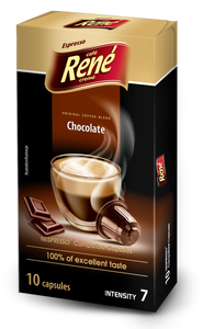    תערובת י קפה ברזילאים והודיים,מתובלים בניחוח השוקולד מאופיין בטעם שוקולד מריח ובארומה.  החבילה מכילה 10 כמוסות  מידת האינטנסיביות - 7  ***** אין כשרות******  