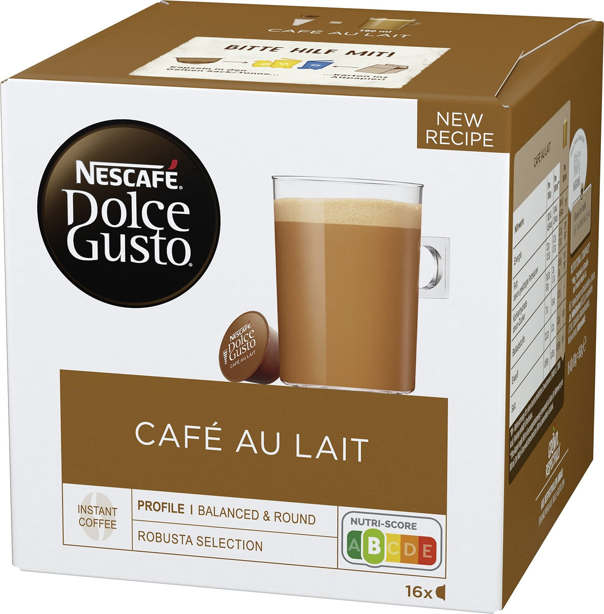 Café au Lait-קפה או לה – קפסולות NESCAFÉ Dolce Gusto מקוריות - EspressoTimе