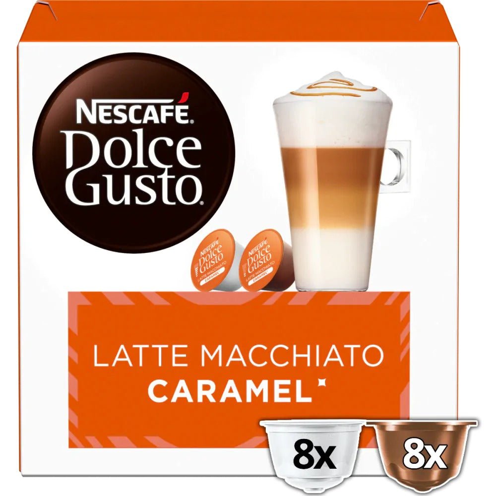 Latte Macchiato Caramel-לאטה מקיאטו קרמל – קפסולות NESCAFÉ Dolce Gusto מקוריות - EspressoTimе