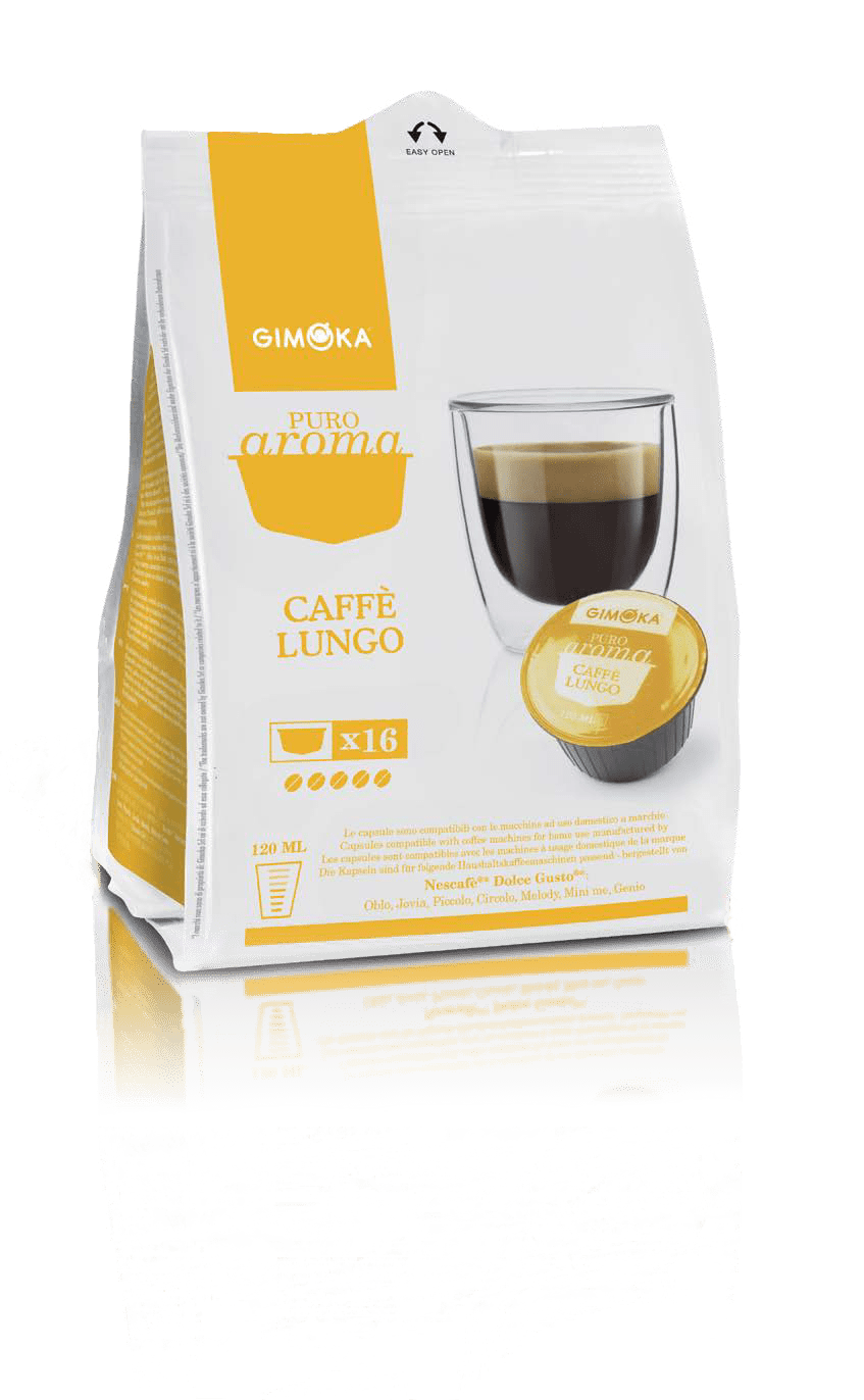 קפסולות ג'ימוקה לונגו תואמות דולצ'ה גוסטו – Gimoka Caffè Lungo