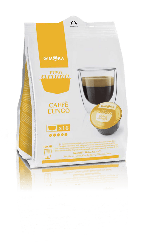 קפסולות ג'ימוקה לונגו תואמות דולצ'ה גוסטו – Gimoka Caffè Lungo